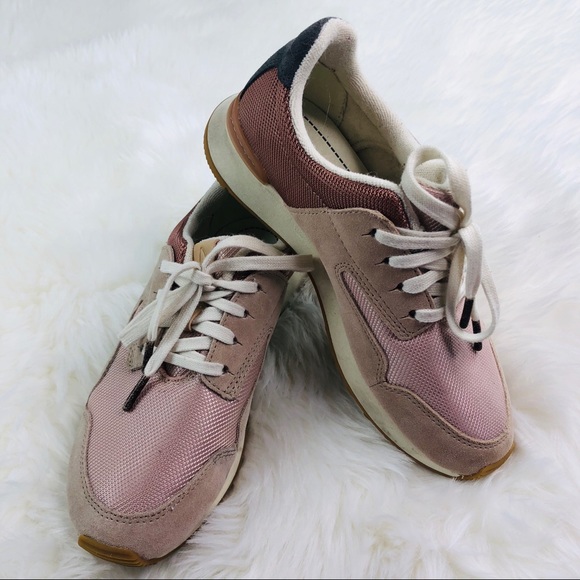 Clarks Pink, Mauve & Grey Retro Sneaker Sz 6 - Picture 3 of 16